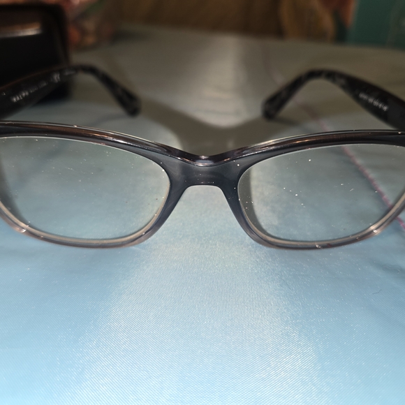 Polo Ralph Lauren Hard Shell Eyeglass Case With Eyeglass Frames/cleaning Cloth - Picture 5 of 13